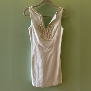 Lilly Pulitzer Janice Shift in Resort White & Gold